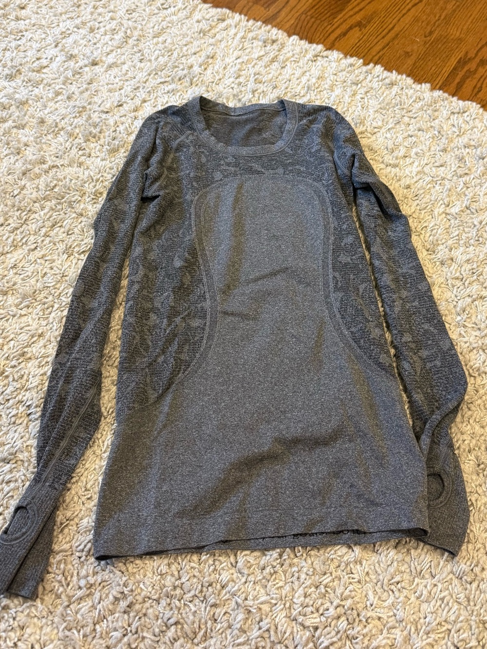Lululemon Gray Long Sleeve Athletic Top